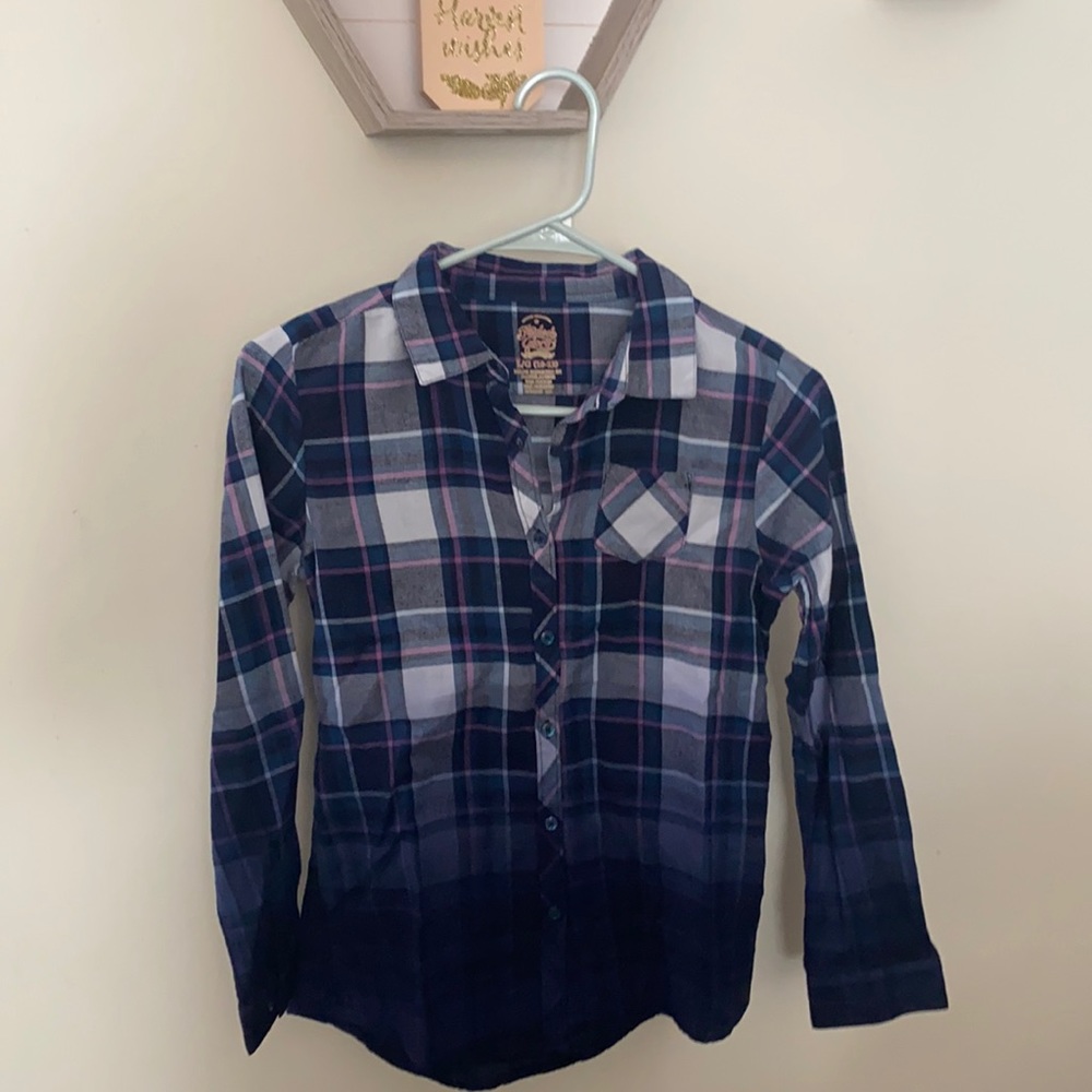 NWOT ombré navy long sleeve girls 10-12
